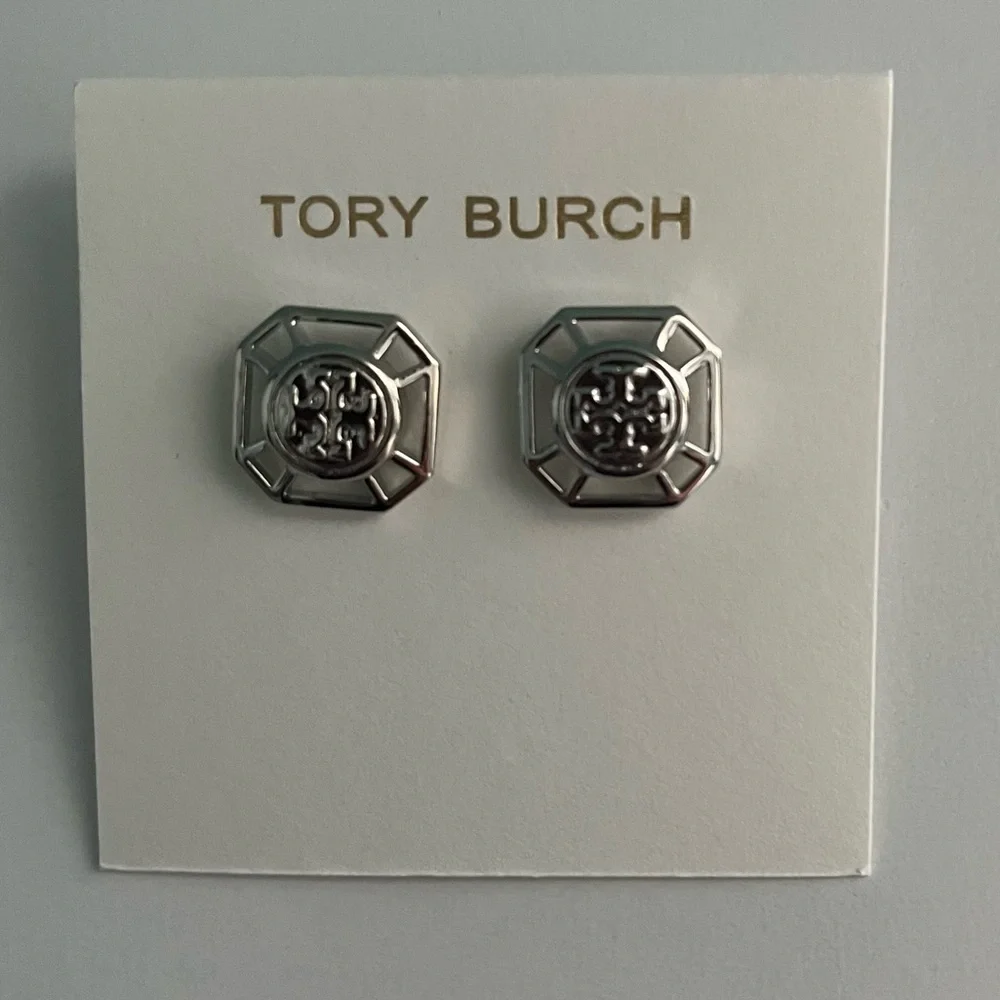Tory Burch SilverTone Signature Audrina Post Earrings